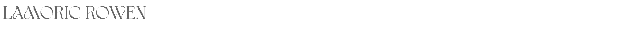 Sample characters Lamoric Rowen Font